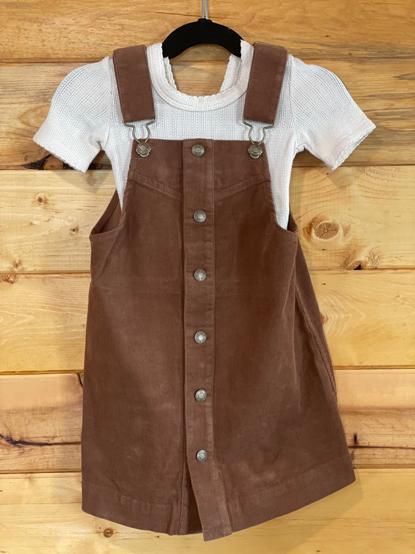 Overall dress in saddle color by rylee and cru