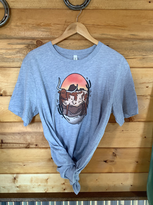 Desert Sunset Longhorn Graphic Tee