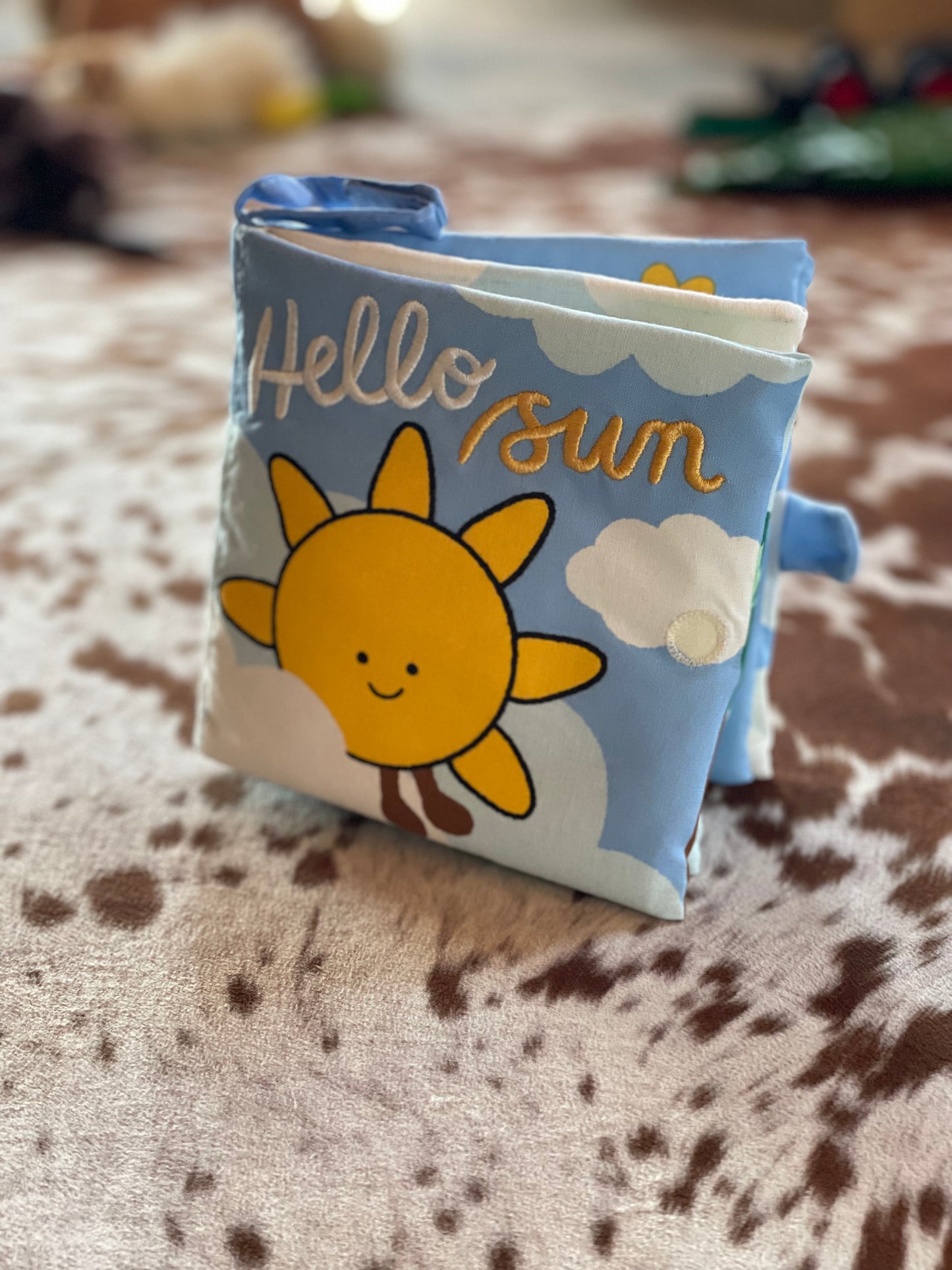 Hello sun fabric book