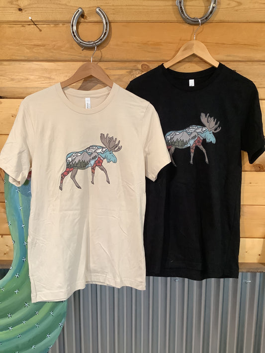 Mountain Range Moose Graphic Tee