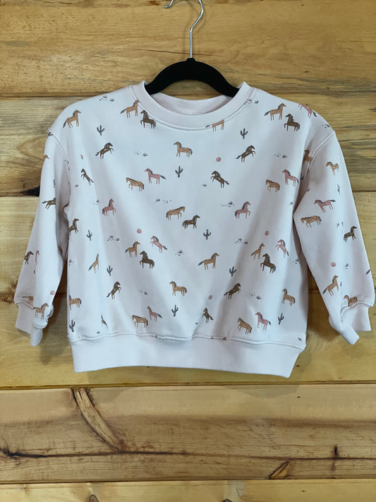 Relaxed Sweatshirt  by rylee and cru in horses print