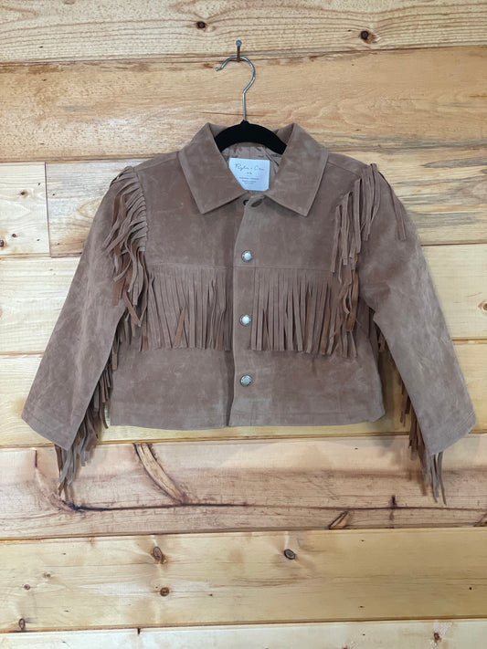 Fringe Jacket in saddle color by Rylee and Cru