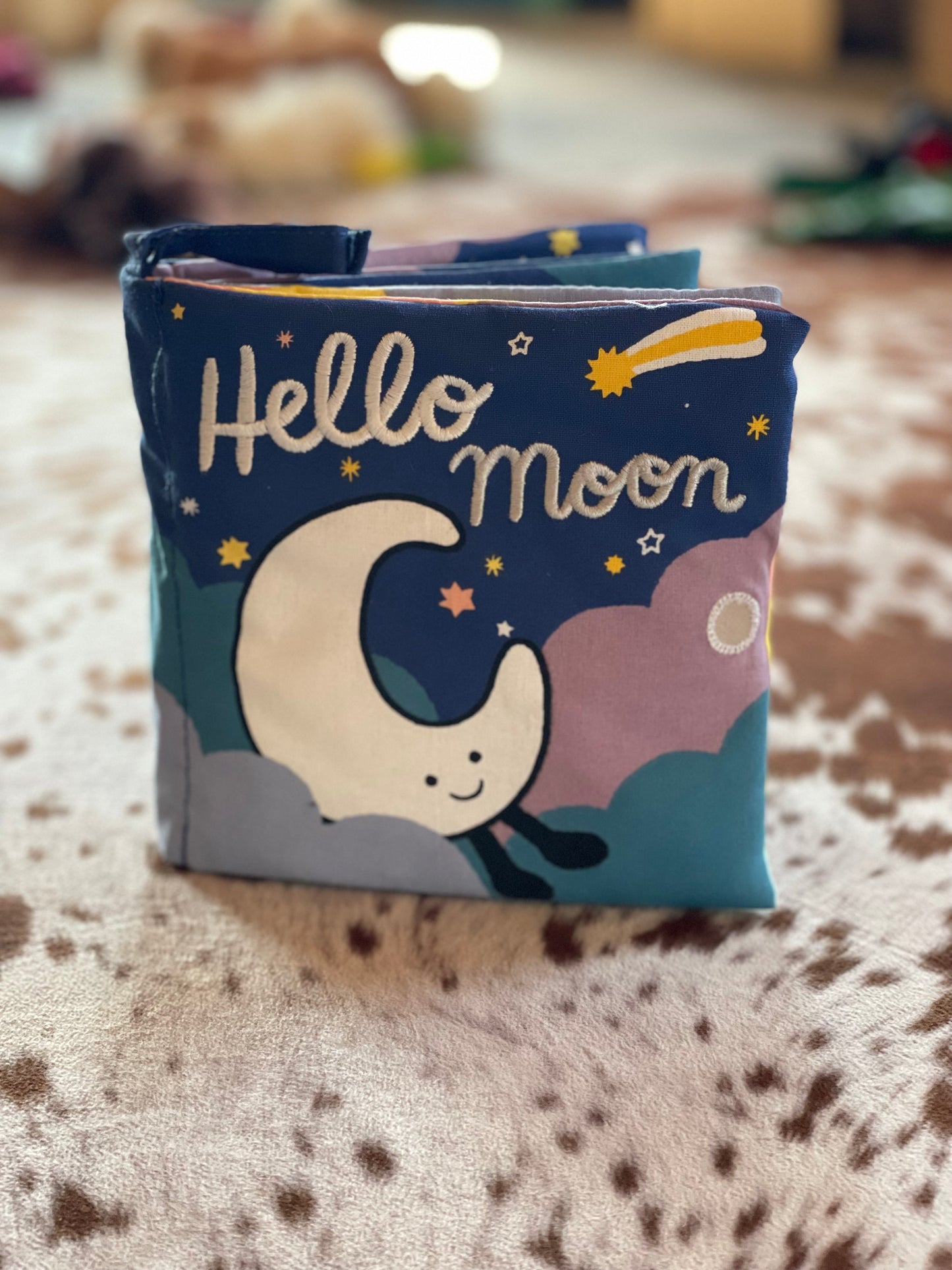 Hello moon fabric book