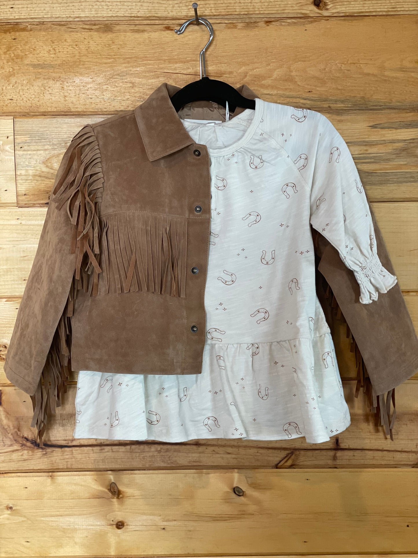 Fringe Jacket in saddle color by Rylee and Cru