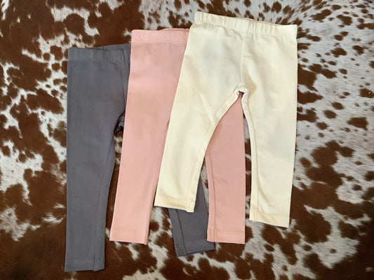 Solid 3 pack leggings