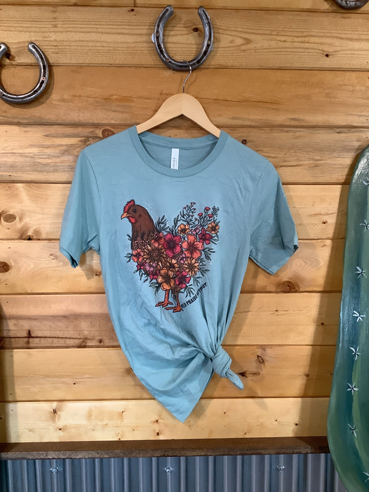 Floral Chicken Graphic Tee